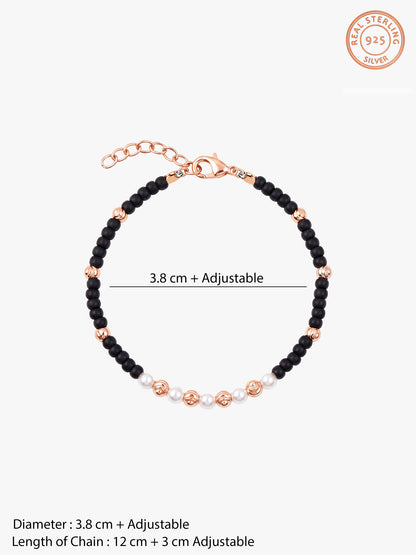 Rose Gold Beady Bestie Kids Bracelet
