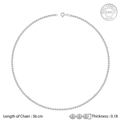 Silver Beaded Kids Chain