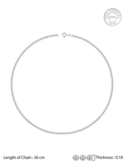 Silver Beaded Kids Chain