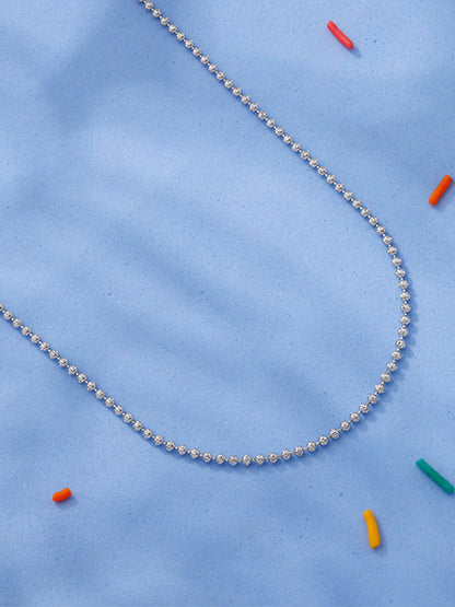 Silver Beaded Kids Chain