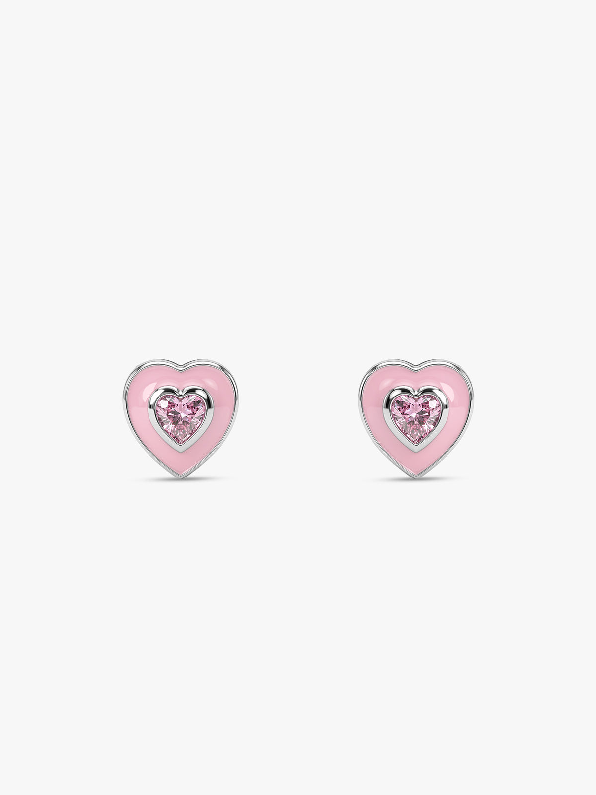Silver Tender Hearts Kids Studs