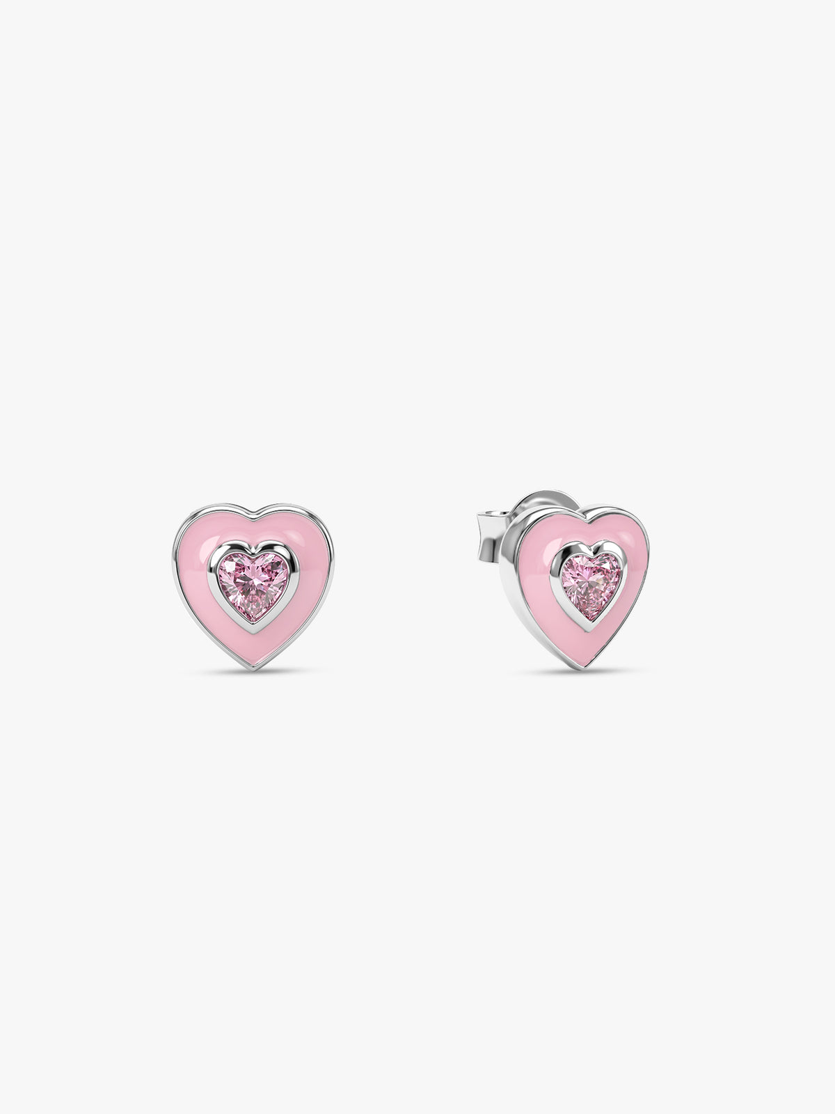 Silver Tender Hearts Kids Studs