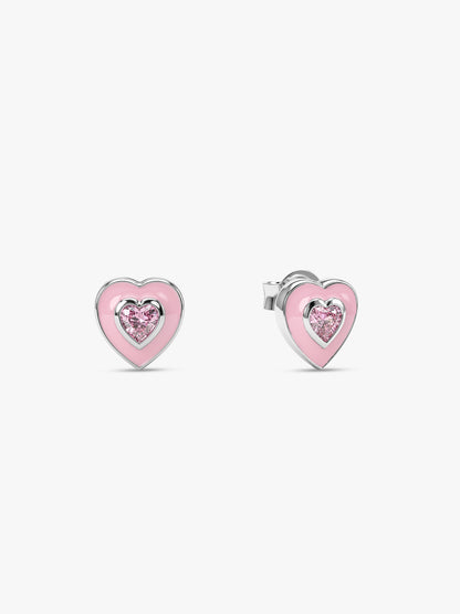 Silver Tender Hearts Kids Studs