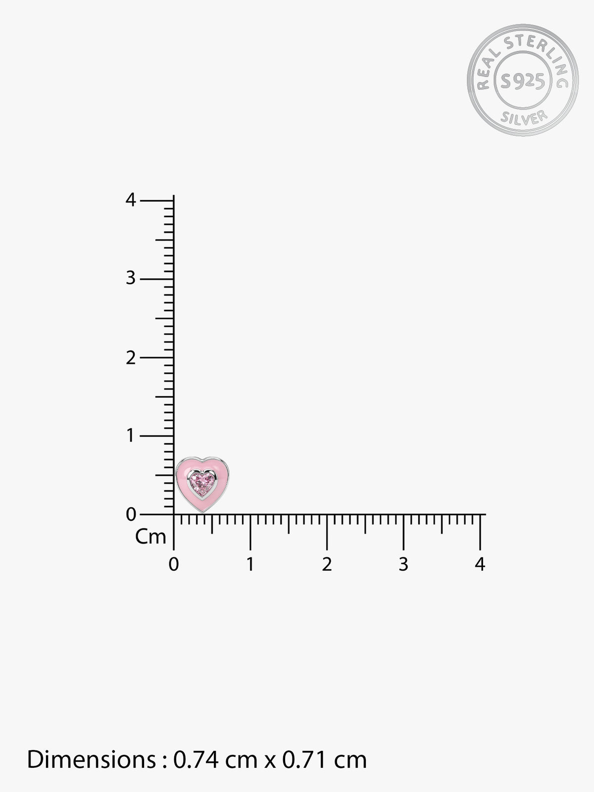 Silver Tender Hearts Kids Studs