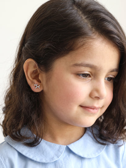 Silver Mr Wiggles Kids Studs