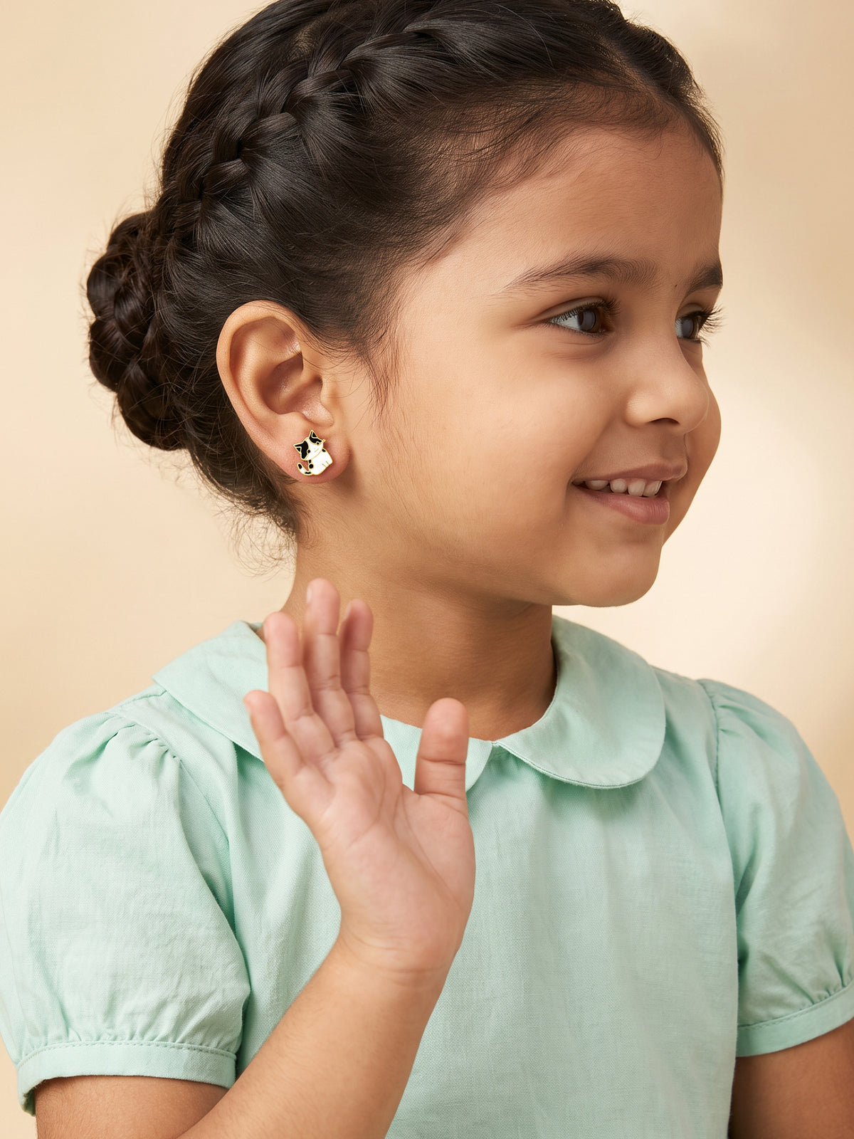 Golden Kitty Pie Kids Studs