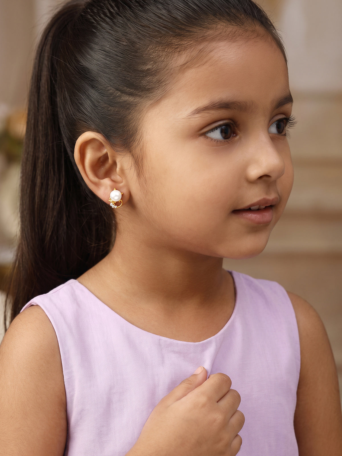 Golden Loriane Pearl Kids Studs