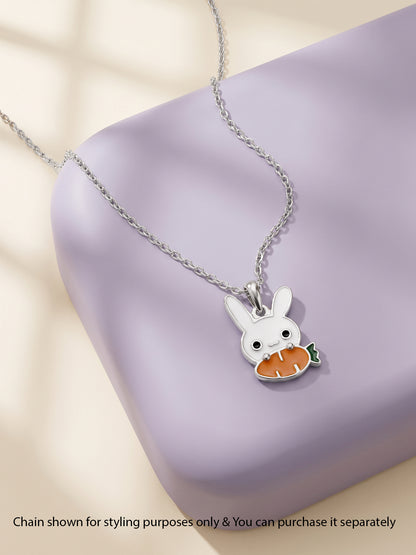 Silver Carrot Cutie Kids Pendant