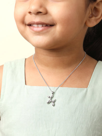 Silver Mr Wiggles Kids Pendant With Link Chain