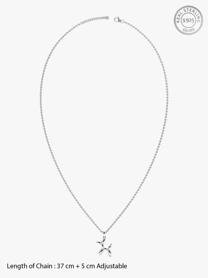 Silver Mr Wiggles Kids Pendant With Link Chain