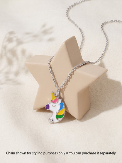 Silver Unicorn Academy Kids Pendant