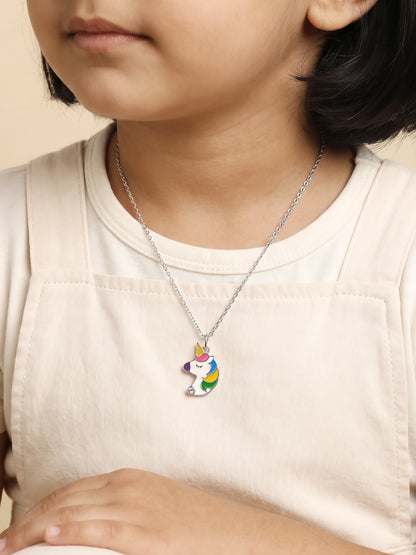Silver Unicorn Academy Kids Pendant