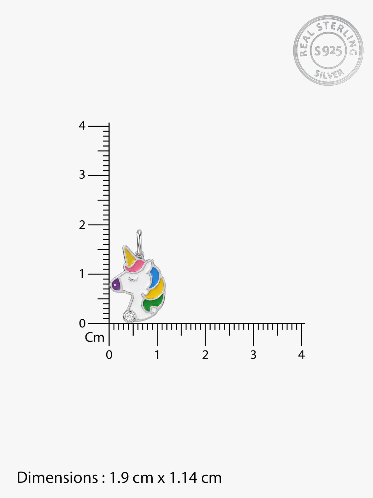 Silver Unicorn Academy Kids Pendant
