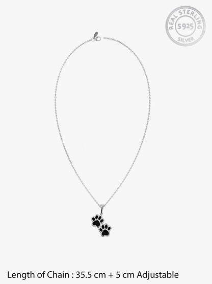 Silver Paw Choice Kids Pendant With Link Chain (2 - 6 Years)