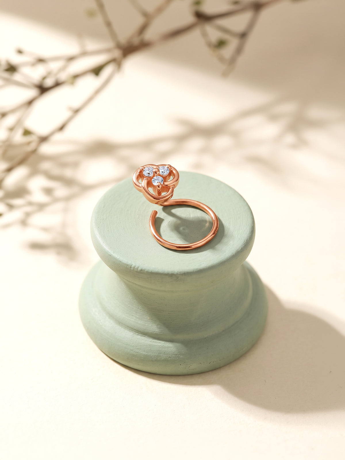 Rose Gold Florine Nose Pin