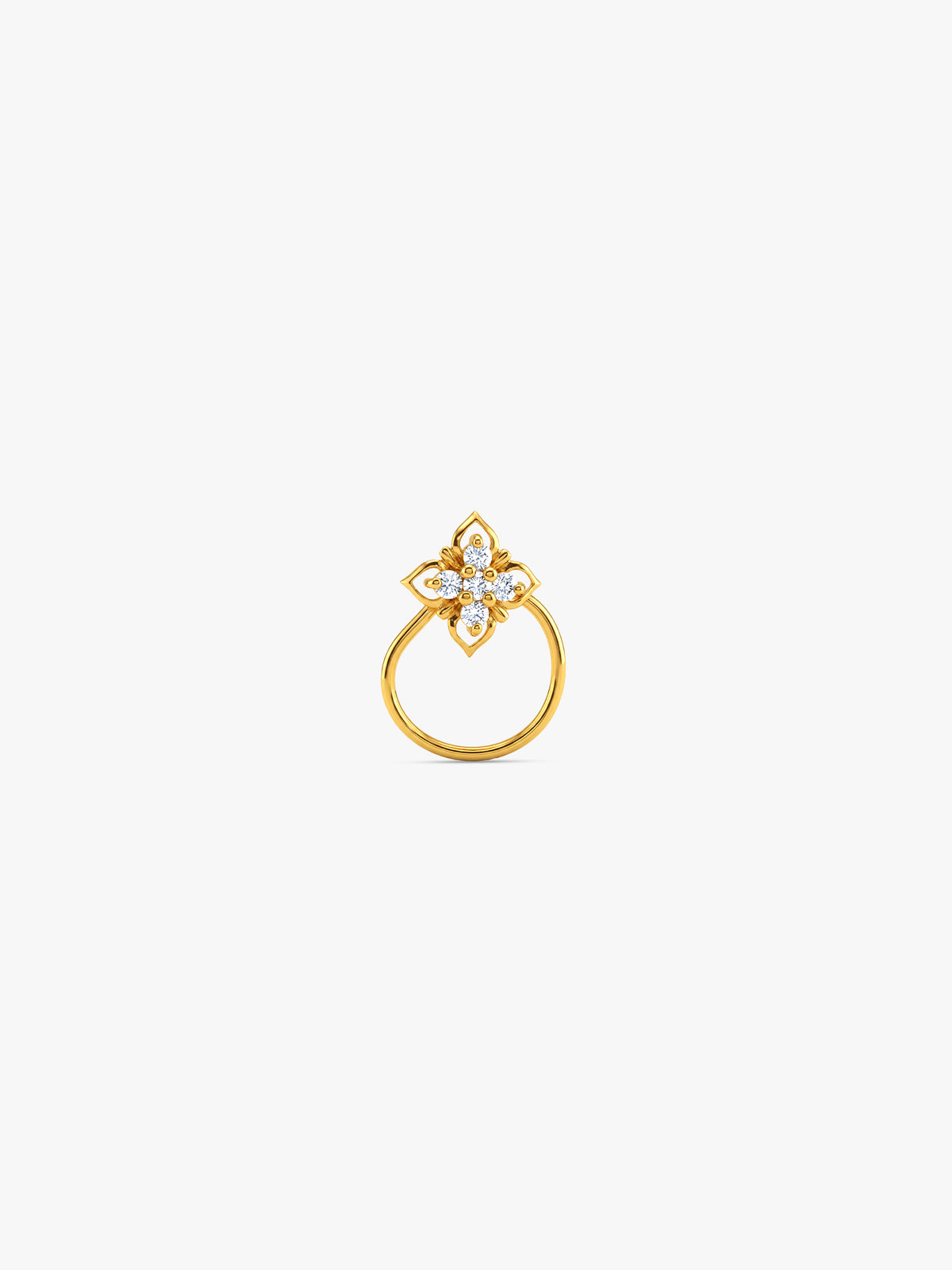 Golden Zelira Nose Pin
