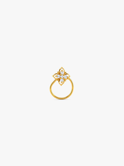 Golden Zelira Nose Pin