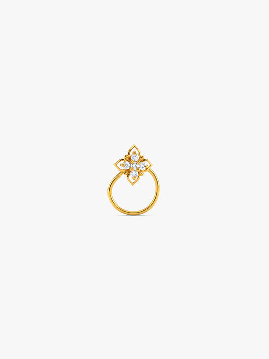 Golden Zelira Nose Pin