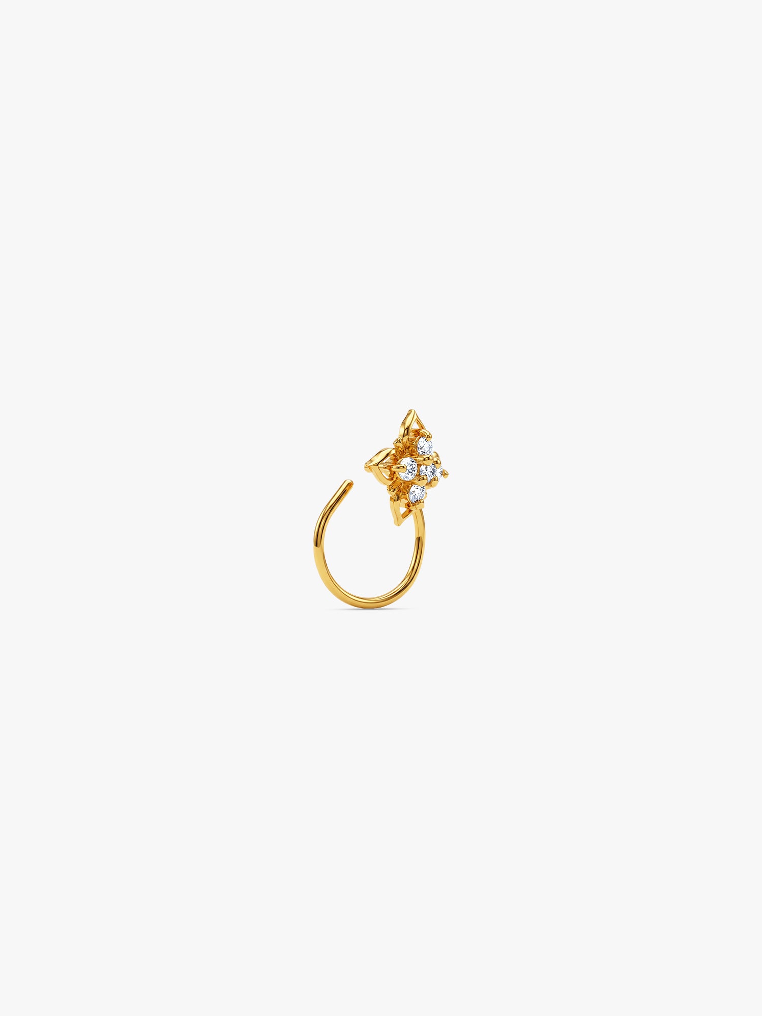 Golden Zelira Nose Pin