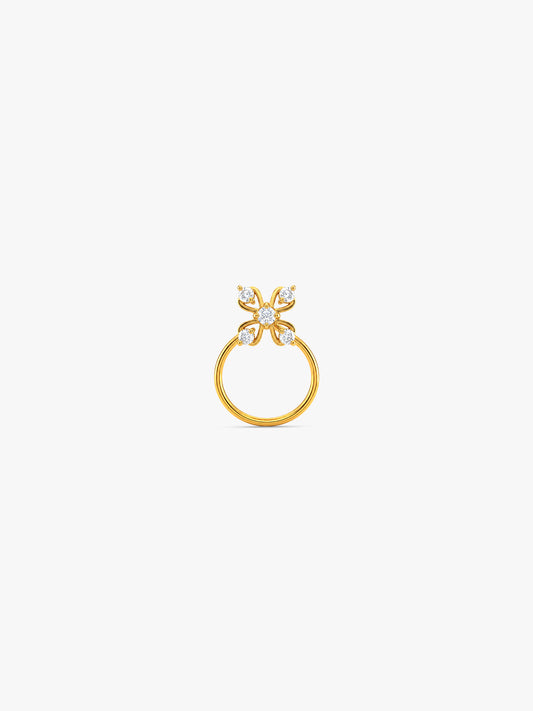 Golden Lorena Nose Pin