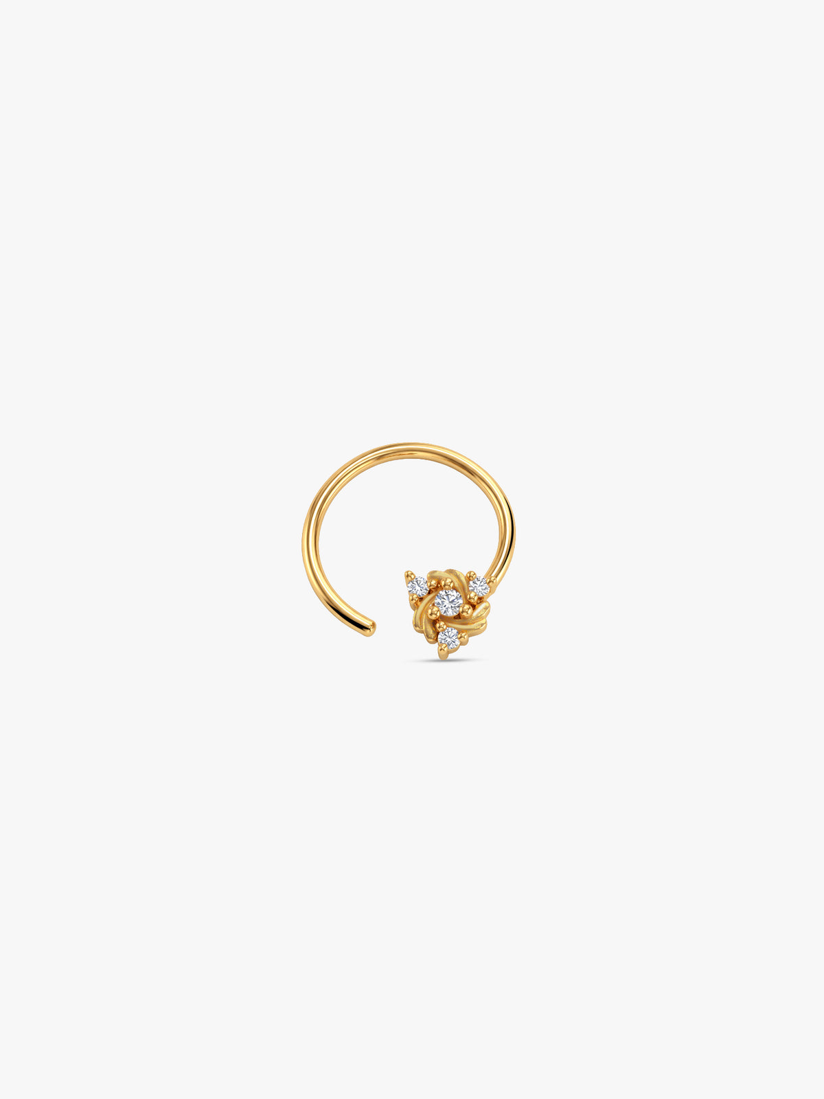 Golden Hiranya Nose Pin