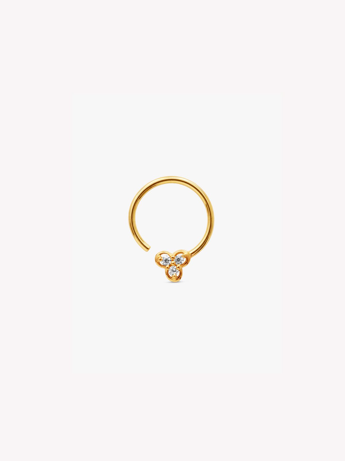 Golden Irises Nose Pin