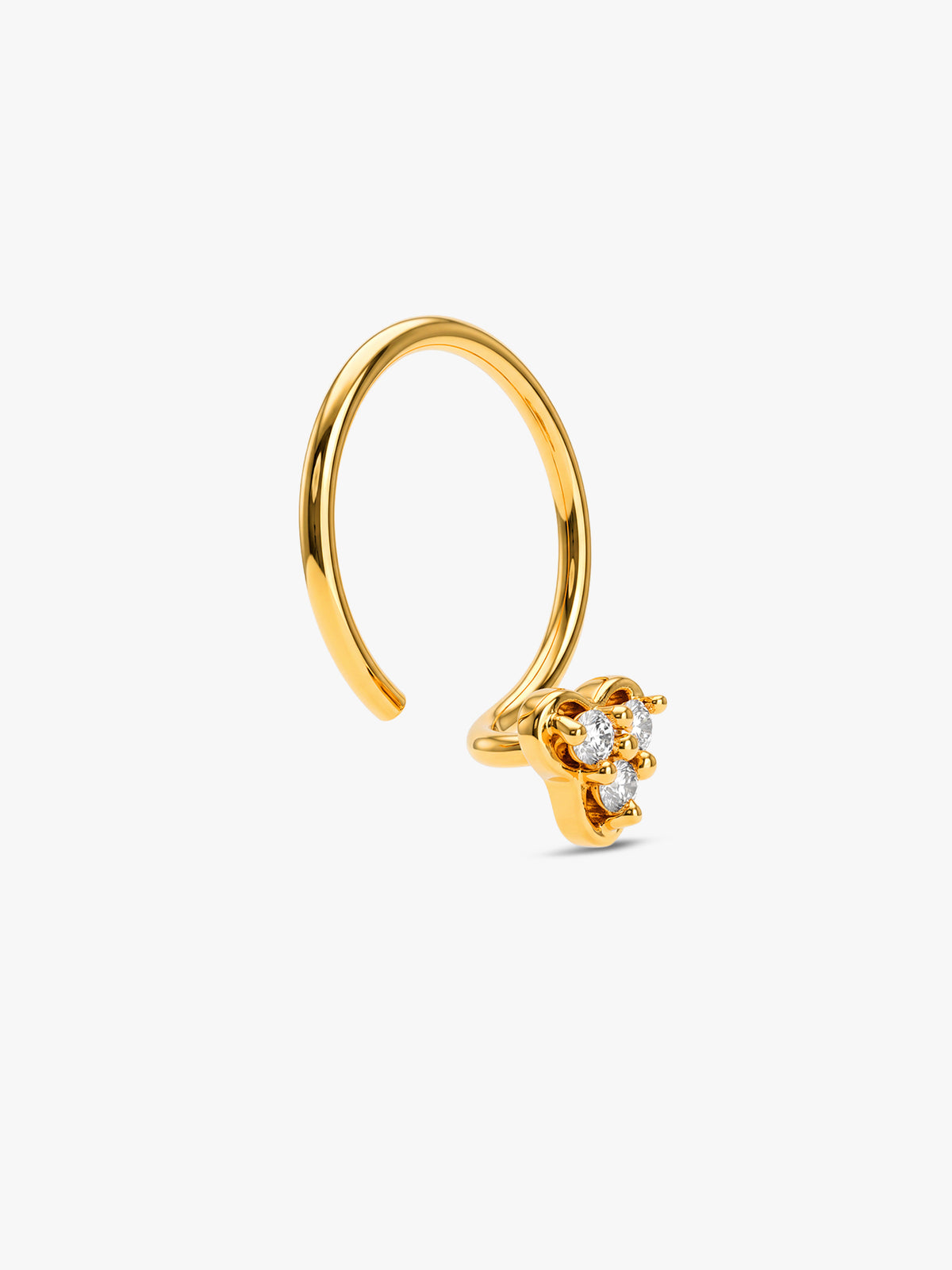 Golden Irises Nose Pin