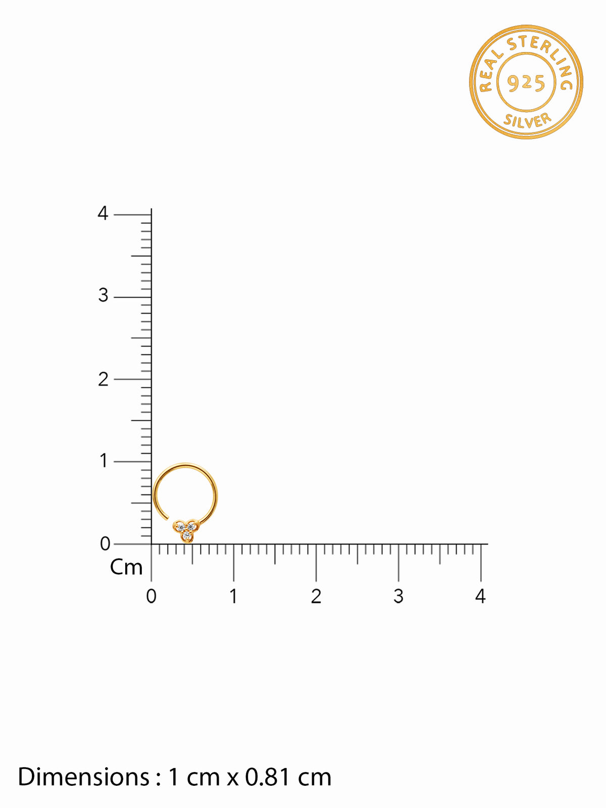 Golden Irises Nose Pin