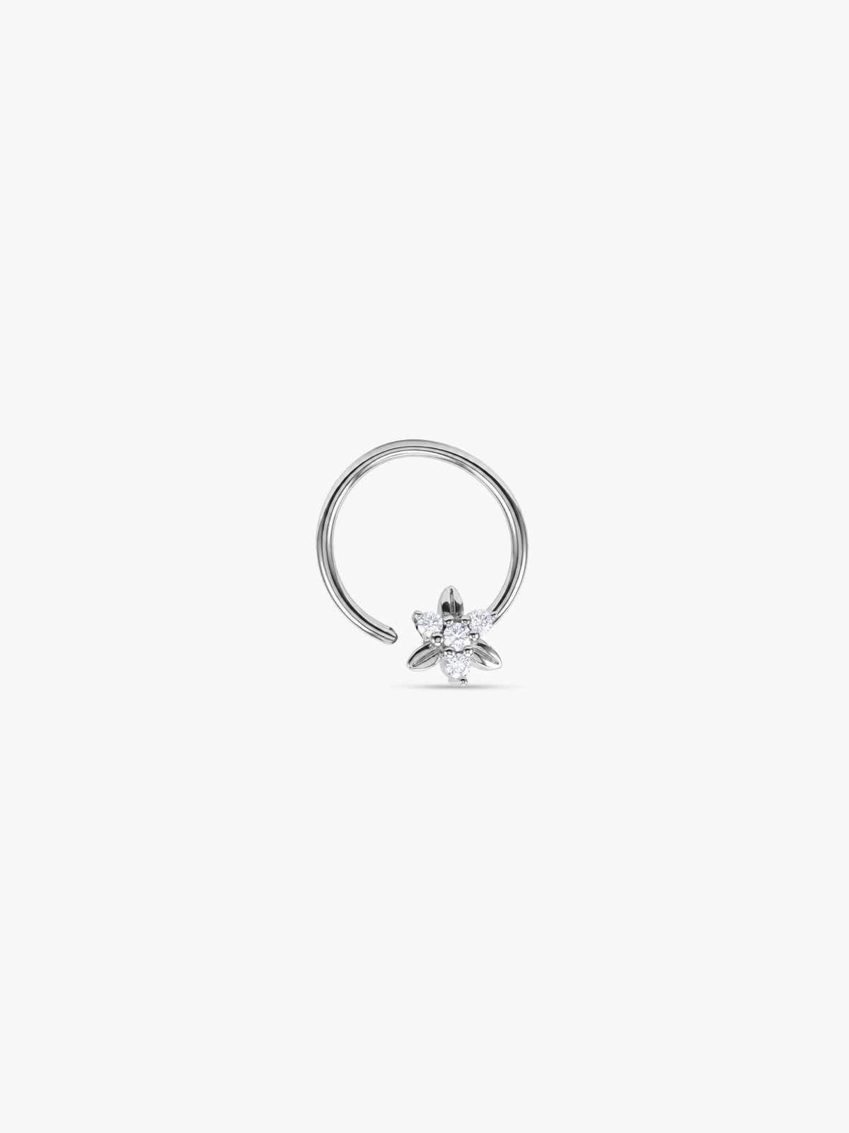Silver Special Lily Nose Pin
