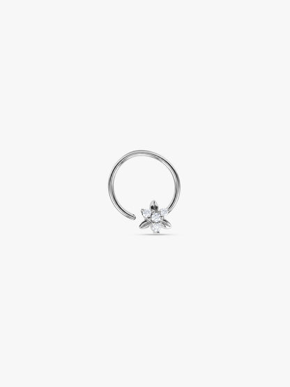 Silver Special Lily Nose Pin