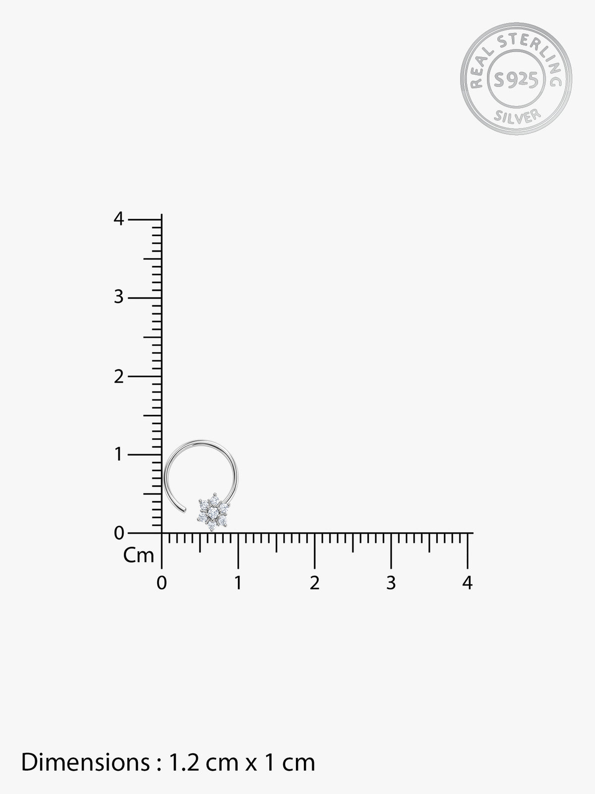 Silver Hima Nose Pin