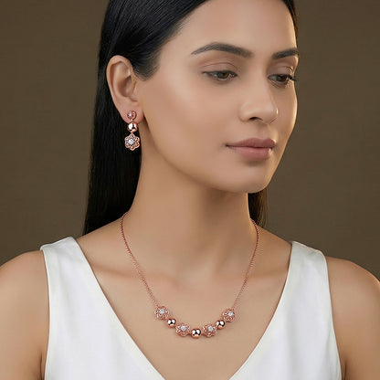 Dual Tone Lila Vine Silver Set