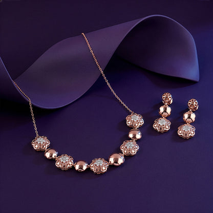 Dual Tone Lila Vine Silver Set