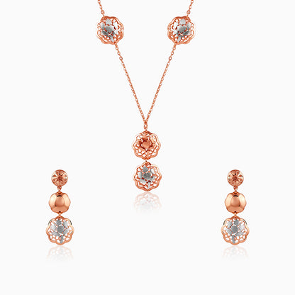 Dual Tone Filigree Orb Silver Set