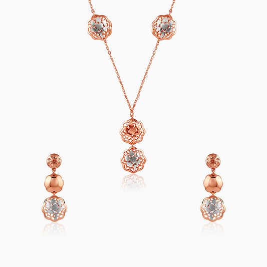 Dual Tone Filigree Orb Silver Set