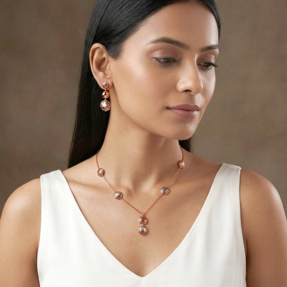 Dual Tone Filigree Orb Silver Set