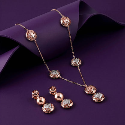 Dual Tone Filigree Orb Silver Set