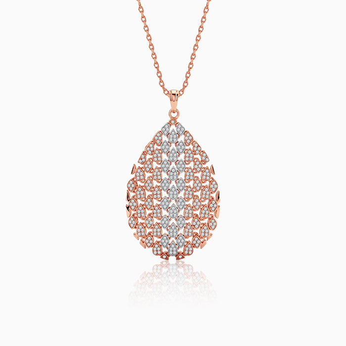 Dual Tone Mermaid Gleam Silver Pendant With Link Chain