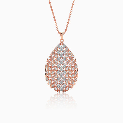Dual Tone Mermaid Gleam Silver Pendant With Link Chain
