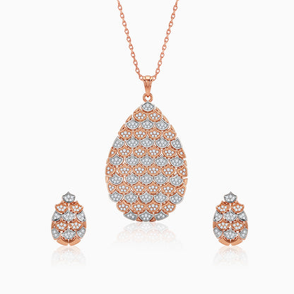 Dual Tone Oval Reef Silver Set