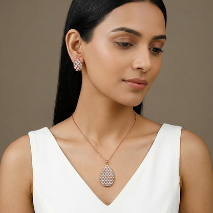 Dual Tone Oval Reef Silver Set