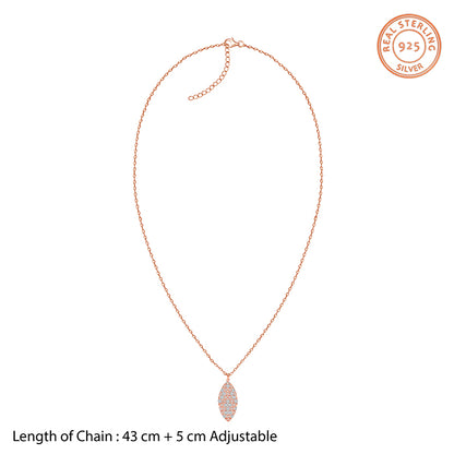 Dual Tone Verdant Glow Silver Pendant With Link Chain