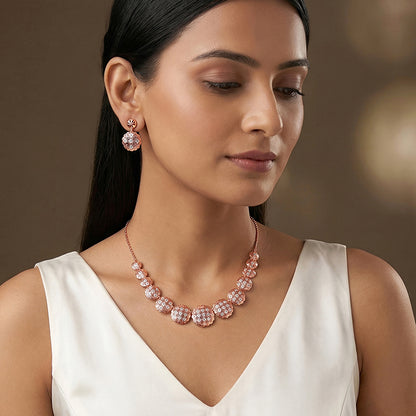 Dual Tone Evelia Silver Set