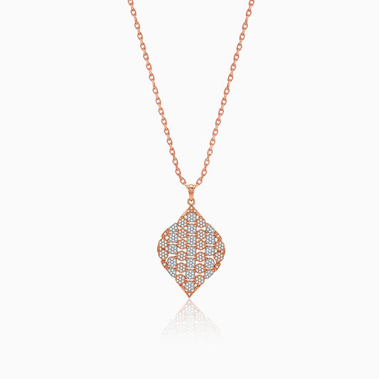 Dual Tone Celeste Grove Silver Pendant With Link Chain
