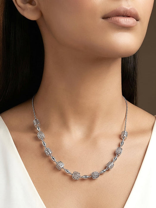 Silver Opaline Grace Necklace