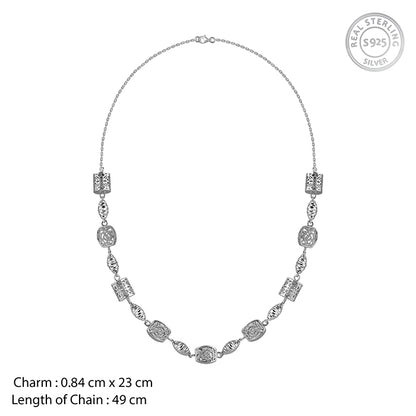 Silver Opaline Grace Necklace