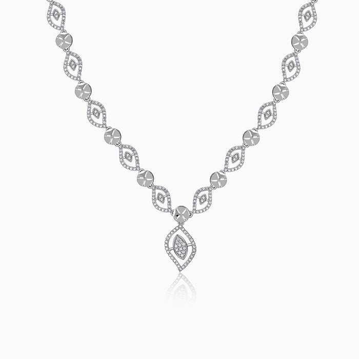 Silver Bloom Leaf Necklace