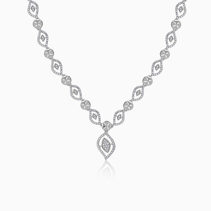 Silver Bloom Leaf Necklace