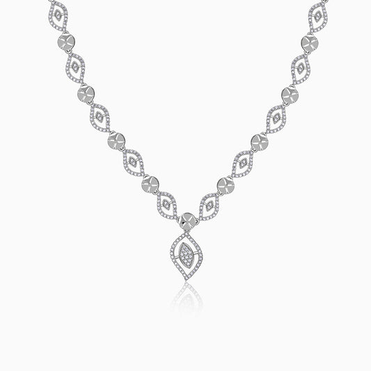 Silver Bloom Leaf Necklace
