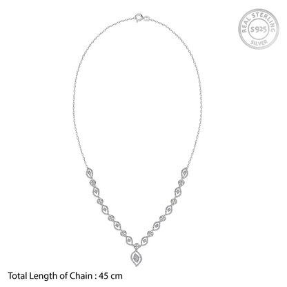 Silver Bloom Leaf Necklace